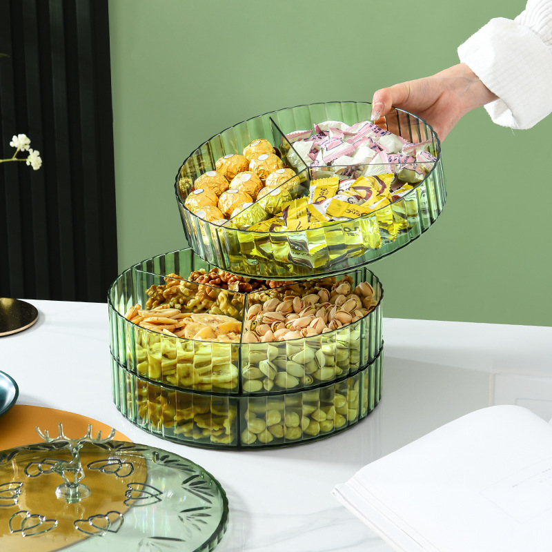 [EE Fairy Lights] Household Living Room Coffee Table New Elk Candy Snack Dish Display Dried Fruit Tray Candy Plate Storage 2 Layer