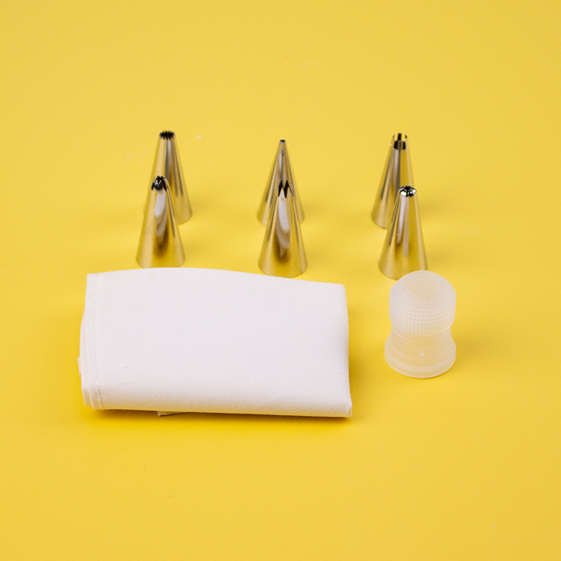 [E hot 59] Wholesale Supply 304 Large Stainless Steel 6 Pullover Seamless Mounting Suit Flower Tip Baking tool Cake icing bag