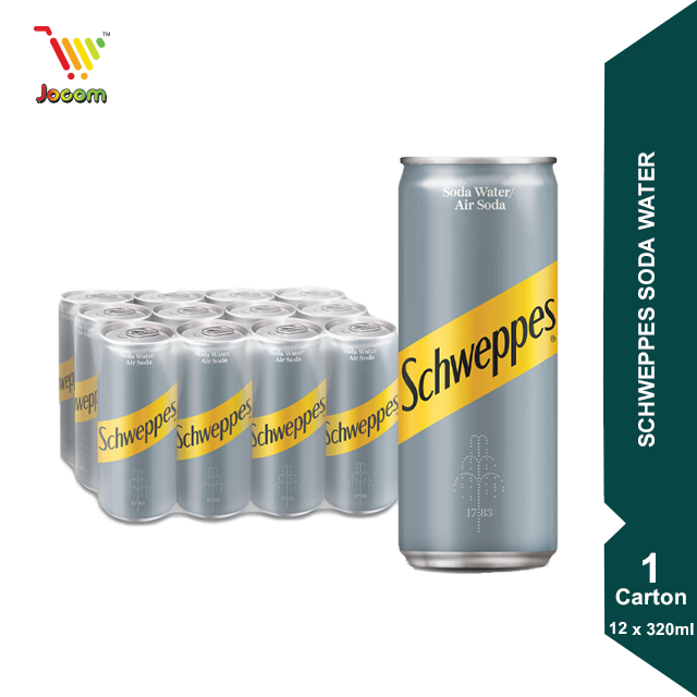 Schweppes Soda Water 1 carton (12 x 320ml) [KL & Selangor Delivery Only]