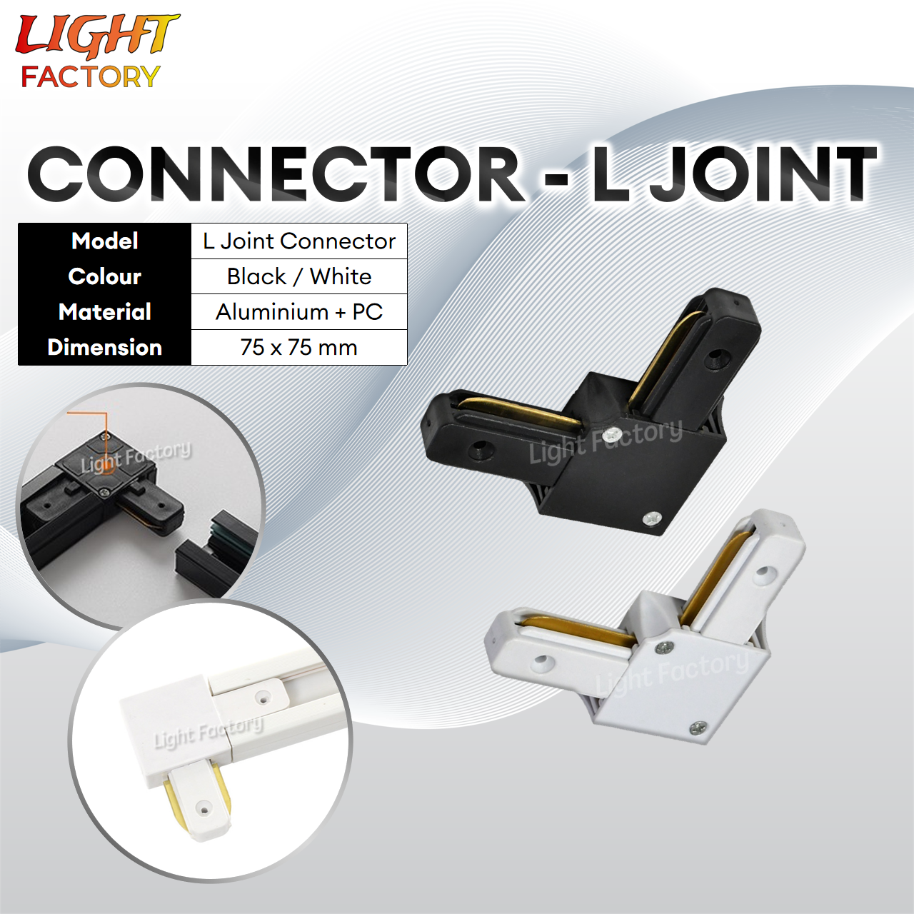 Linear Led Track Light 10W 20W 30W Spotlight 1 Meter Track Rail 3 Colour LED Linear Ceiling Lamp Lampu Trek Siling