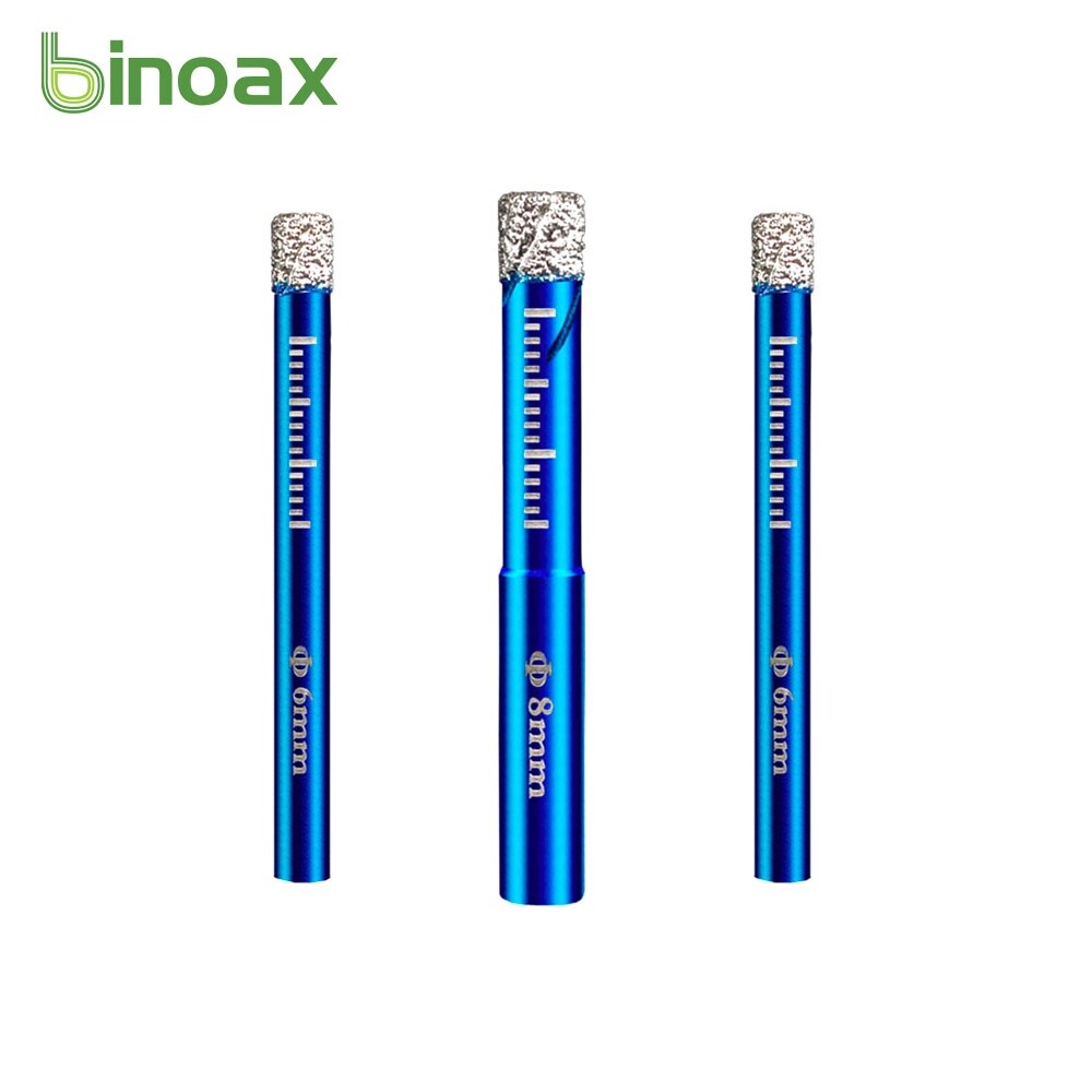 {New heat} JIMI〄☞ BINOAX Durable Diamond Coated Core Drill Bit Dry Drilling for Glass Marble Granite Quartz Porcelain Ceramics 6 8 10 12 14 16 mm