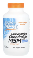 Doctors Best Glucosamine Chondroitin MSM with OptiMSM Joint Health 120 Vcaps |  240 Vcaps | 360 Vcaps (Made in USA) [Preorder ~ Ship in 7 Working Days]