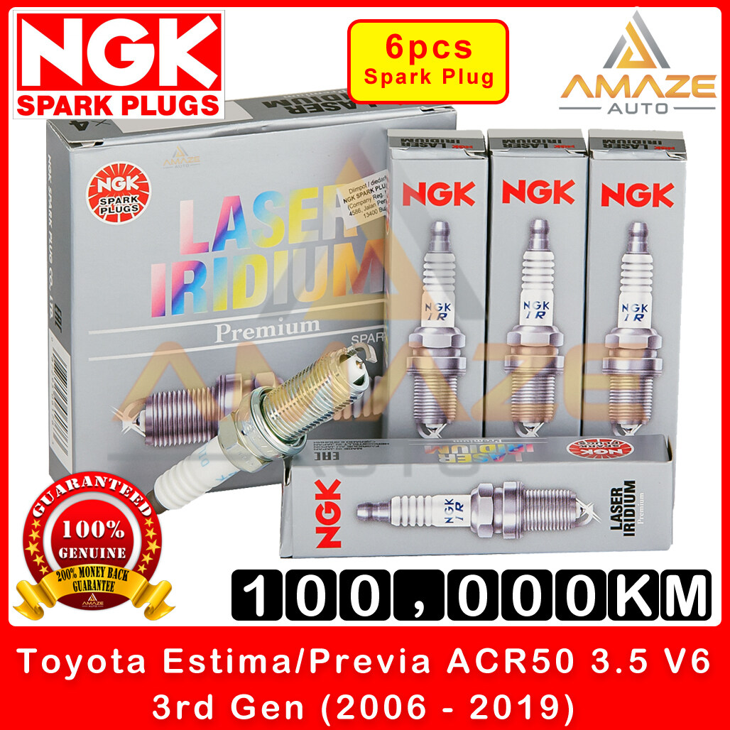 NGK Laser Iridium Spark Plug for Toyota Estima / Previa 3.5 V6 ACR50 (3rd Gen) (06-19) - Long Life Spark Plug 100,000KM [Amaze Autoparts]