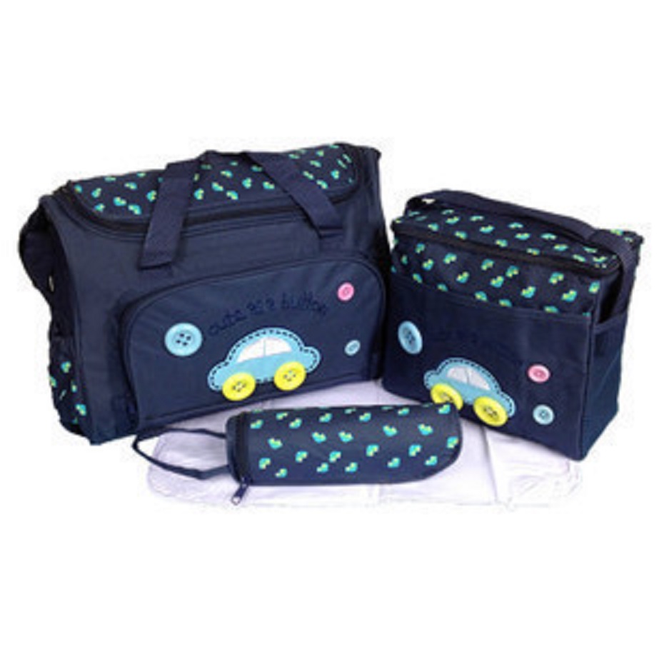 CUTE DESIGN! 4 IN 1 Baby Bag Mummy Bag Baby Diaper Bag Beg Pampers Bayi Beg Baby Beg Bayi Beg Baju Baby Beg Baju Bayi Beg Persiapan Bersalin Beg Budak Beg Pelbagai Fungsi Beg Melancong Beg Berkelah Beg Serbaguna