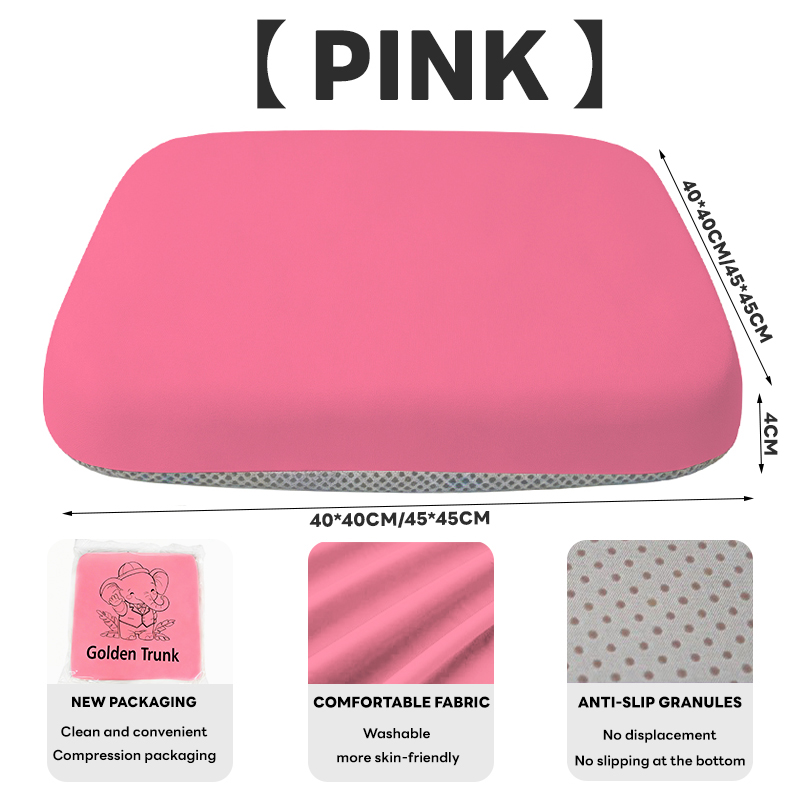 Golden Trunk Muji Style Ergonomic Memory Foam Seat Cushion Summer Breathable Hip Pressure Relief Cushion Non-Slip Sedentary Pad for Office Chair Dining Bench Student Desk Working Women Long Hour Sitting