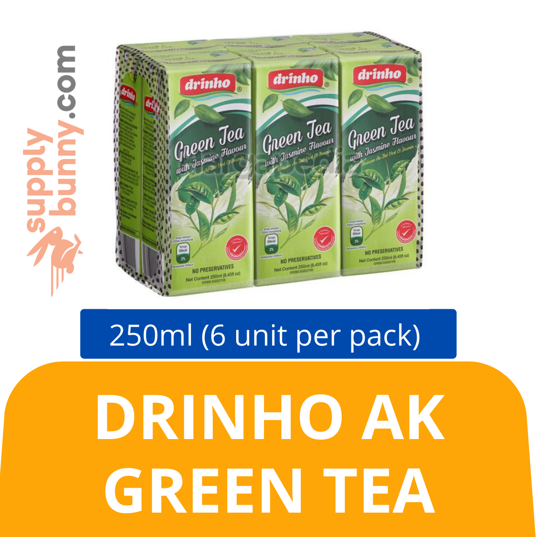 Drinho AK Green Tea 250ml (6 unit per pack) 顶好绿茶饮料 PJ Grocer Minuman Teh Hijau