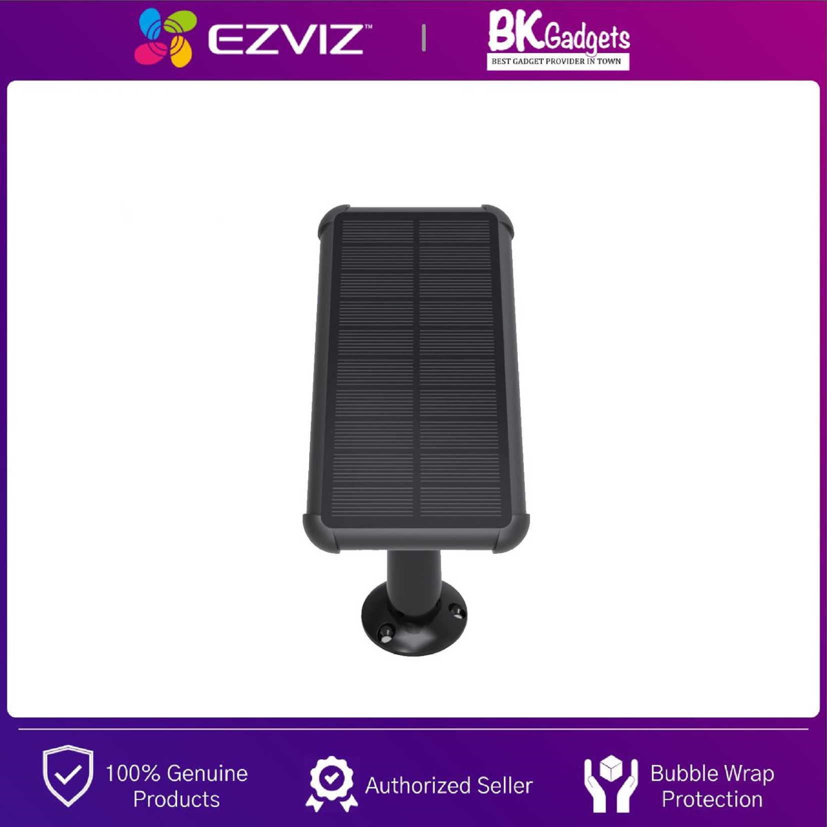 EZVIZ C3A Solar Panel [ IP67 ] , Mouting Bracket Included (CS-CMT-SOLAR)