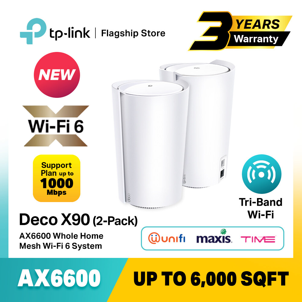 [READY STOCK/FAST SHIPMENT] TP-Link Deco X90(2-Pack) - AX6600 Whole Home Mesh Wi-Fi System