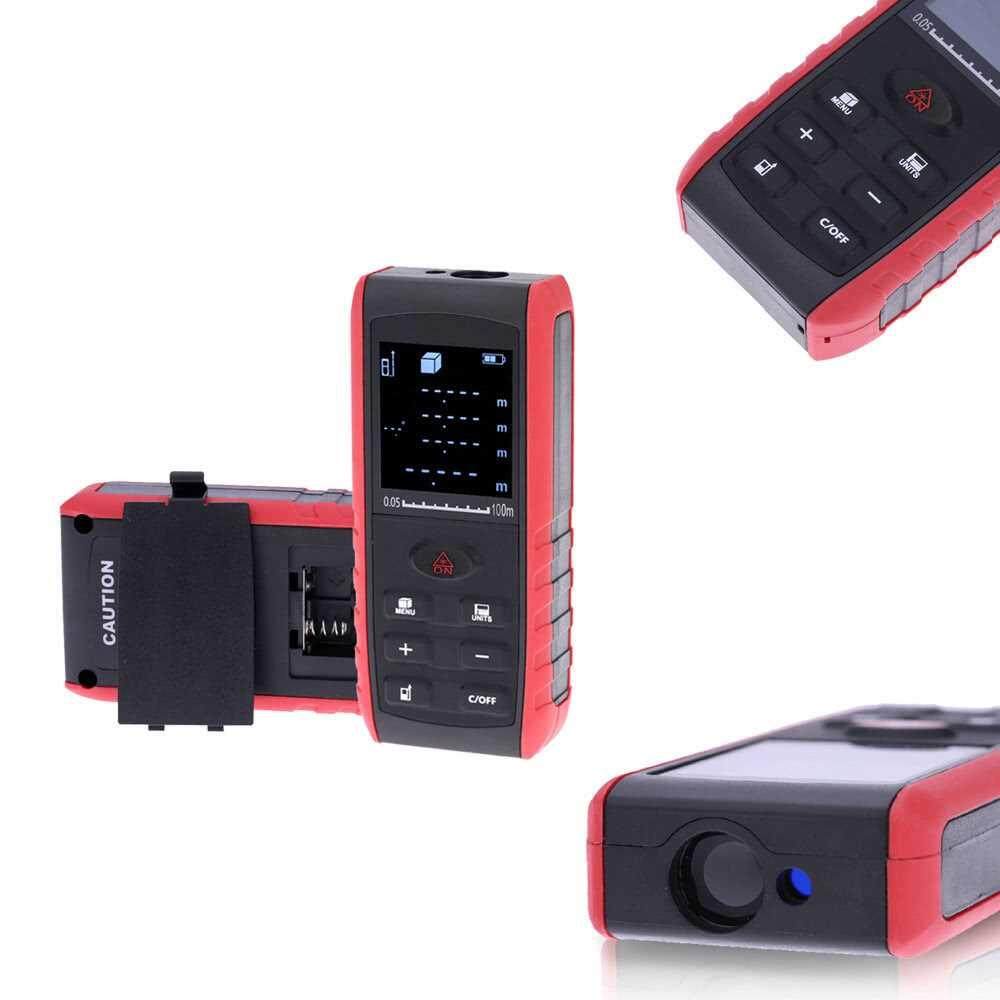 100m/80m/60m/40m Portable Handheld Digital Laser Distance Meter Range Finder Area Volume Measurement with Angle Indication