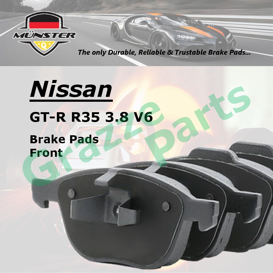 Münster Disc Brake Pad Front for Nissan GT-R R35 3.8 V6 2010 VR38DETT