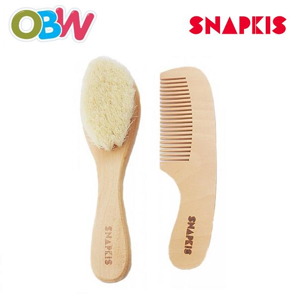 Snapkis Baby Wooden Brush & Comb Set