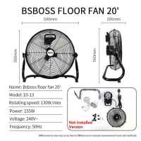 BSBOSS 12 inch - 20 inch Industrial Floor Fan Kipas Lantai Living Room Dining Hall Kitchen Store Warehouse Workshop Original/Official/100% Authentic