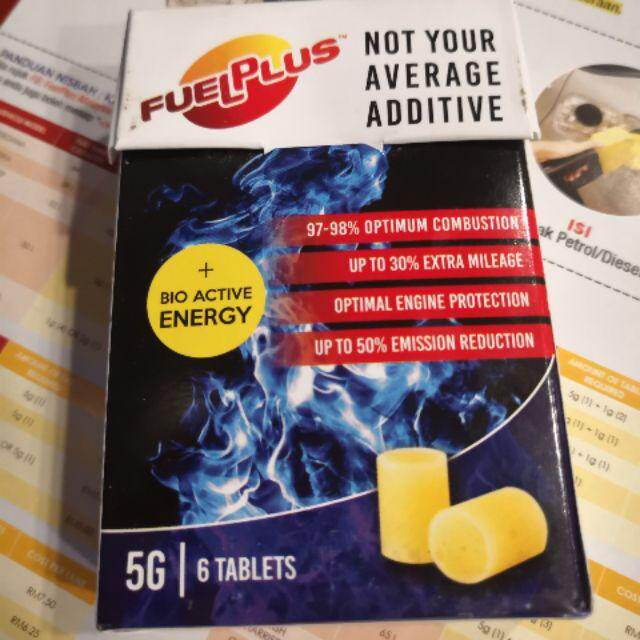 5G( 6 Tablets) NO. 1 FUEL ADDICTIVES FUELPLUS increase fuel mileage up