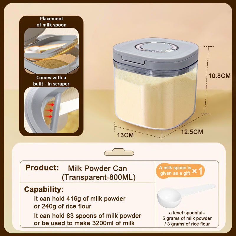 Baby Milk Powder Box Portable Milk Powder Can Food Storage Box Food Storage Milk Powder Container With Spoon