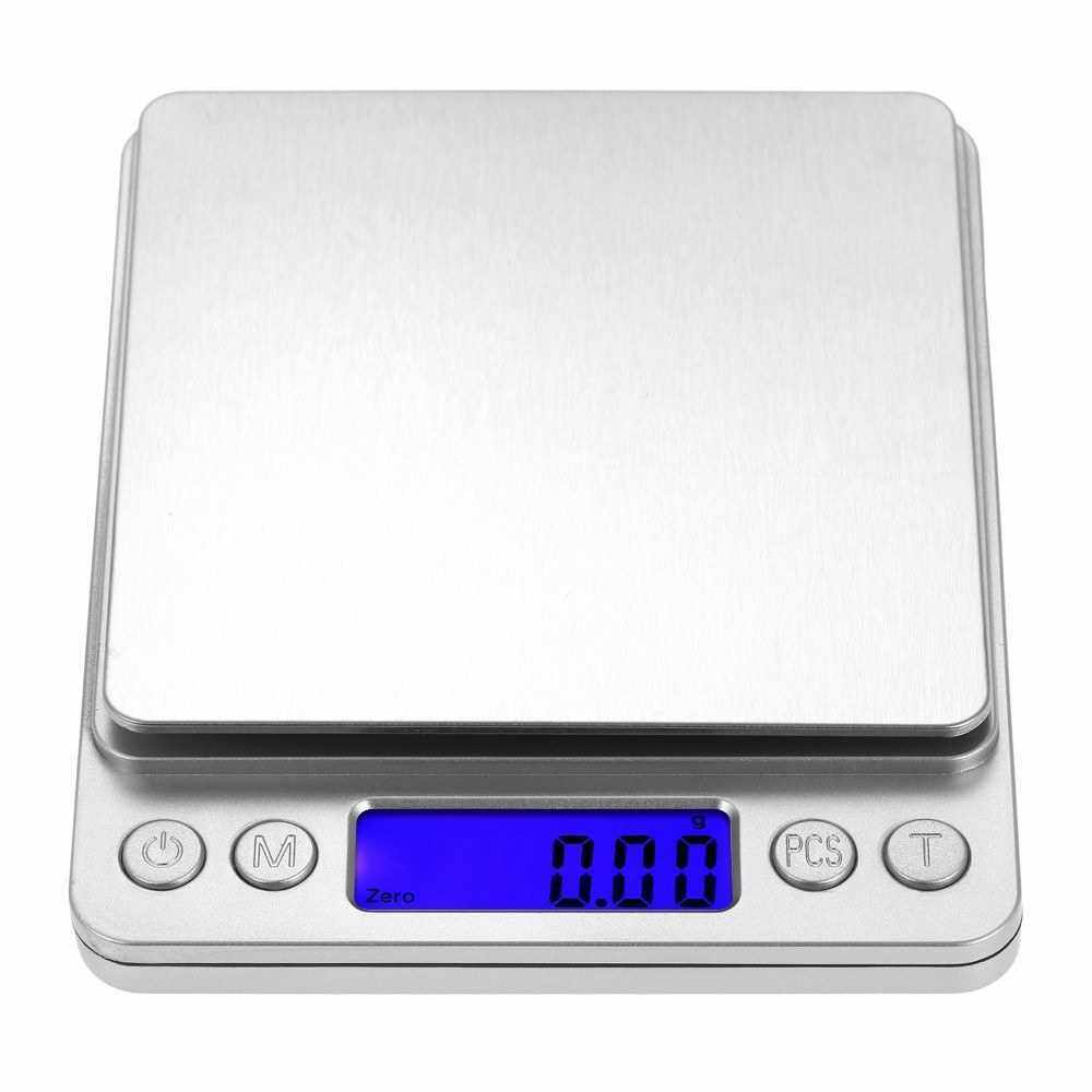 500/0.01g Accurate Kitchen Scale High-precision Jewelry Scale Mini Food Scale Electric Kitchen Scale with Two Trays Kitchen Baking Scale Pocket Scale