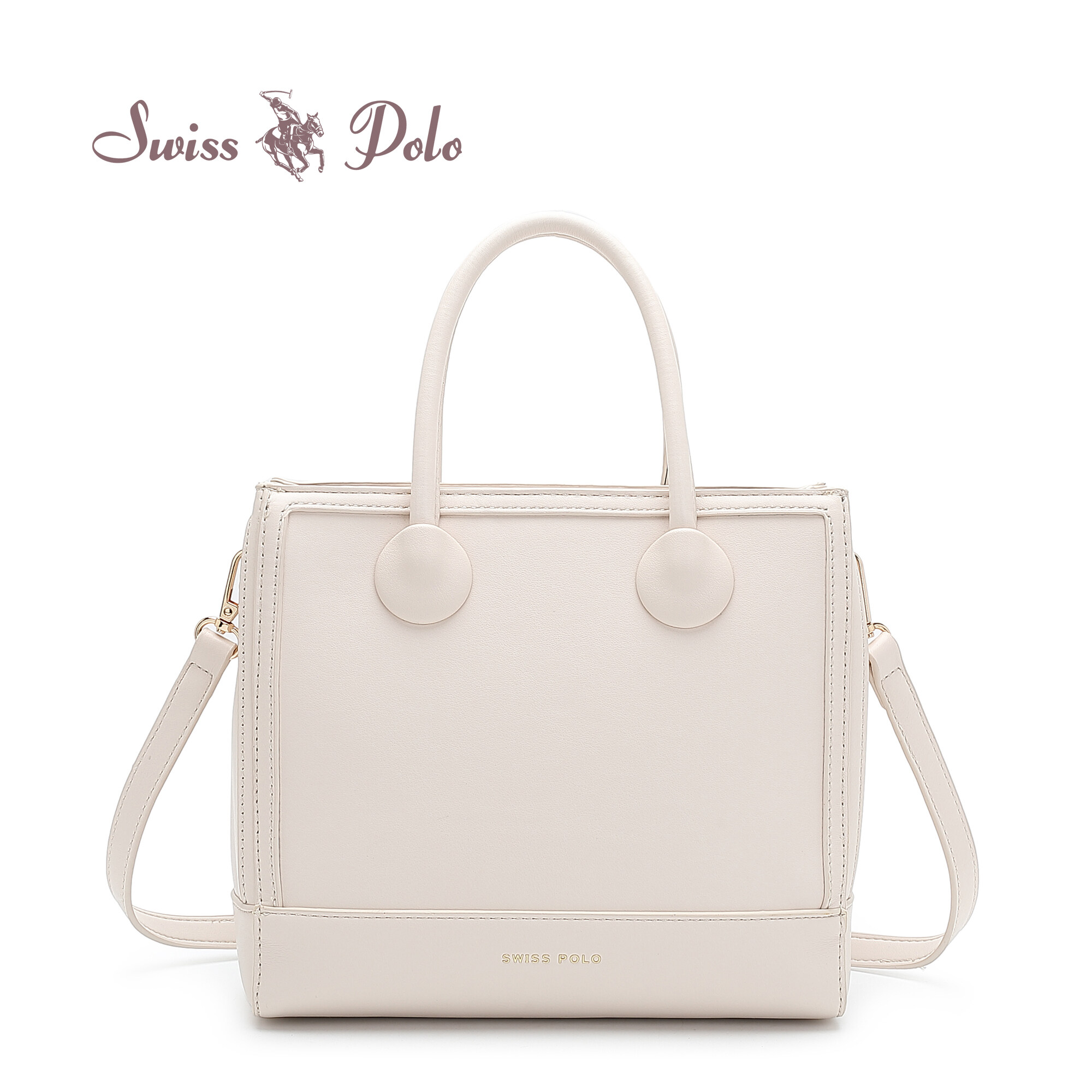 SWISS POLO Ladies Top Handle Sling Bag HKL 3100-2 WHITE