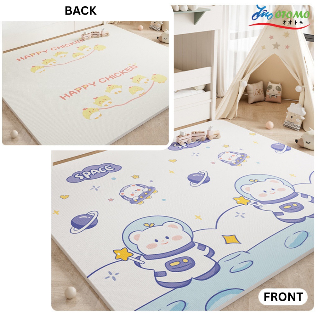 2cm Extra Thick Foldable Baby Playmat with Soft XPE Foam Waterproof BPA-Free Safe for Skin