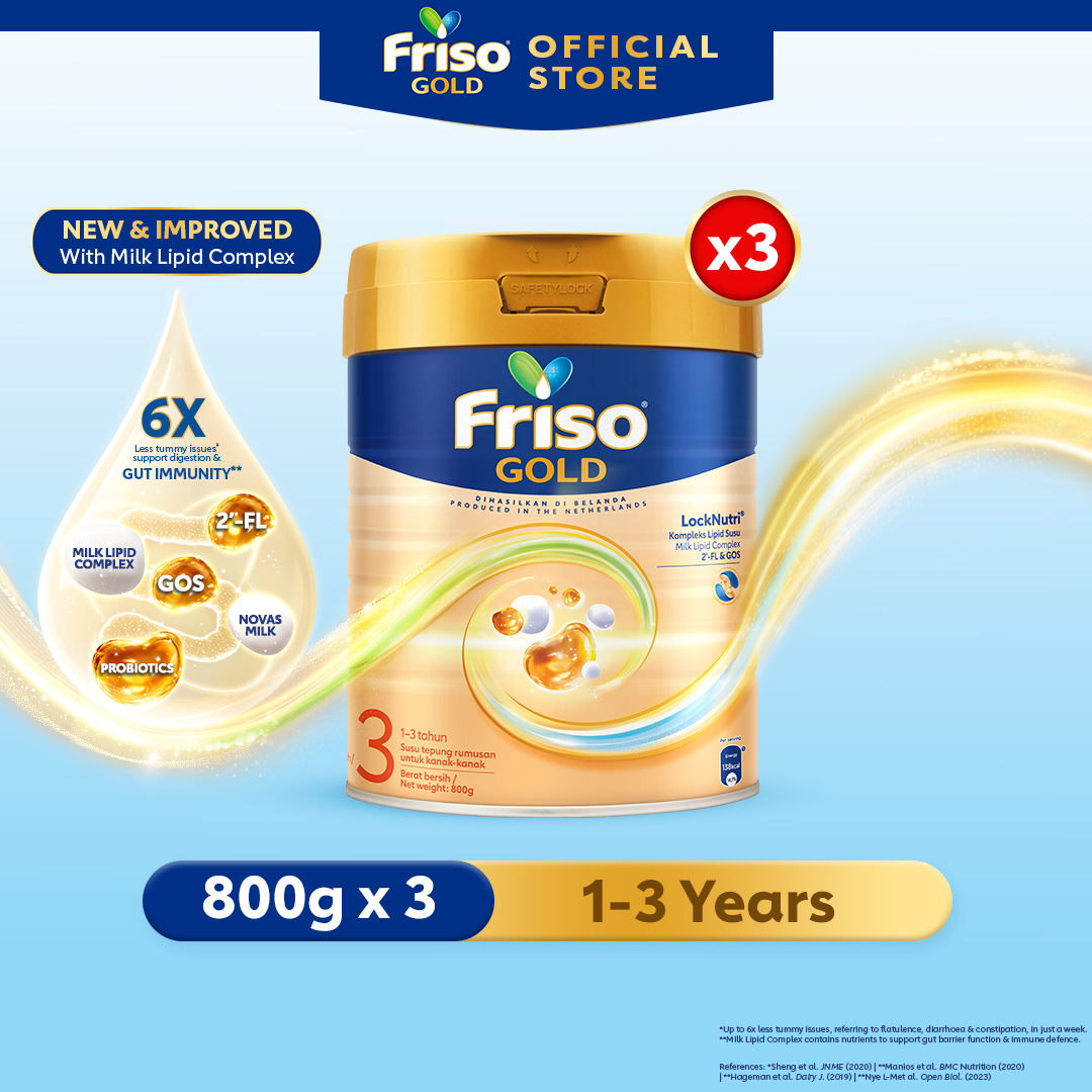 Friso Gold Step 3 Milk Formula 800g x 3