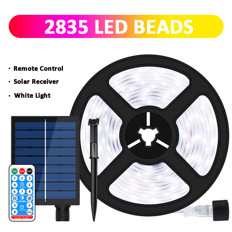Led Solar Strip Light Outdoor Waterproof garden Strips Light with remote control for Patio Garden Home Wedding Courtyard