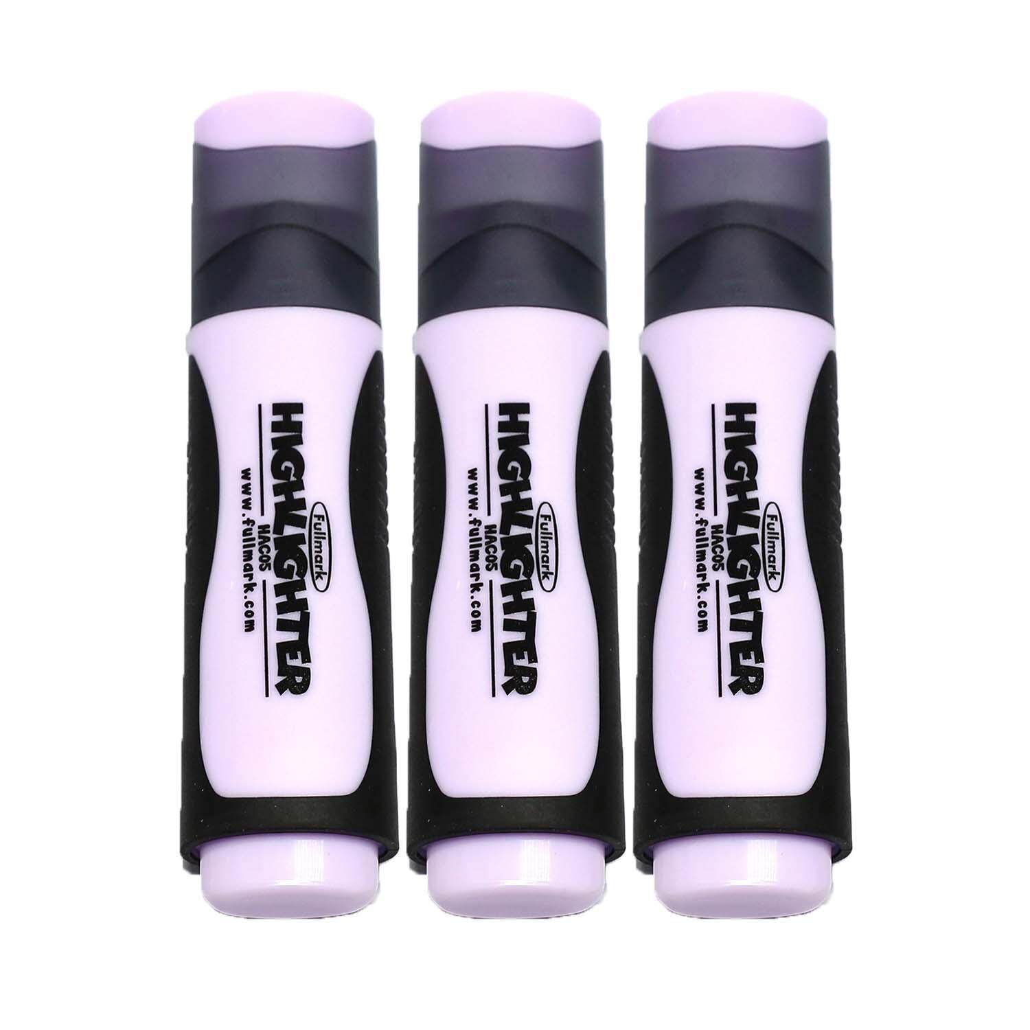 Fullmark Pastel Highlighter Pen Stationery , Chisel tip , Assorted Colors x 3 pcs
