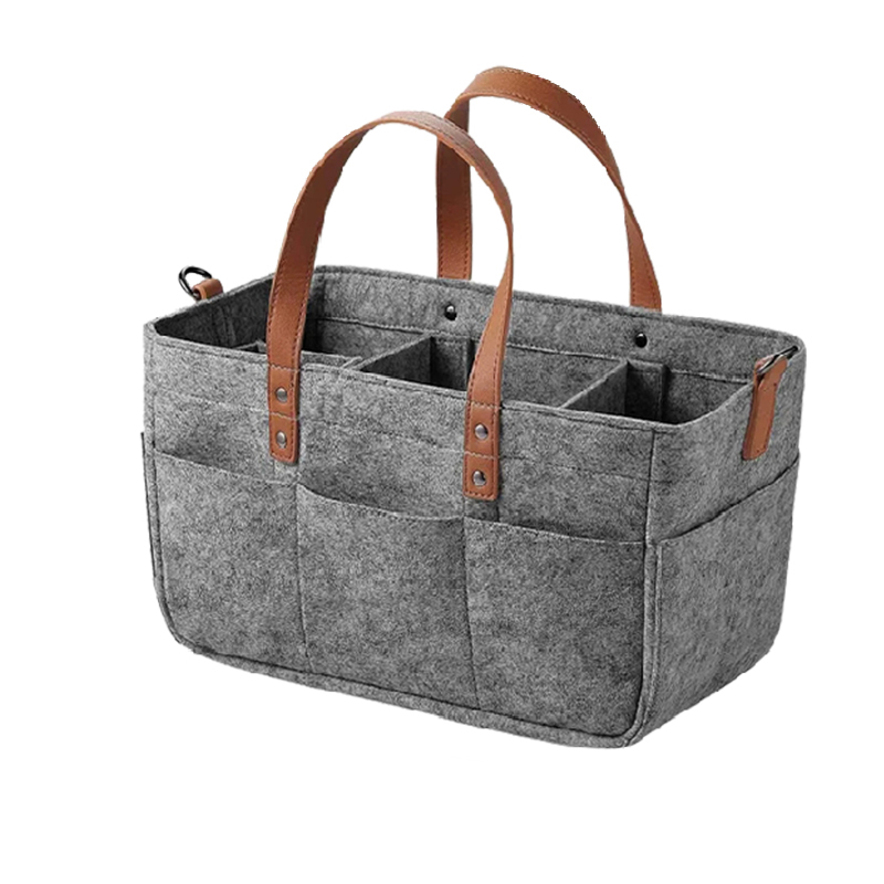 Baby Felt Diaper Bag Foldable Felt Storage Bag Baby Travel Organizer Basket Maternity Mommy Bag Tote Bag Hanging Nappy Diaper Bag Diaper Bayi