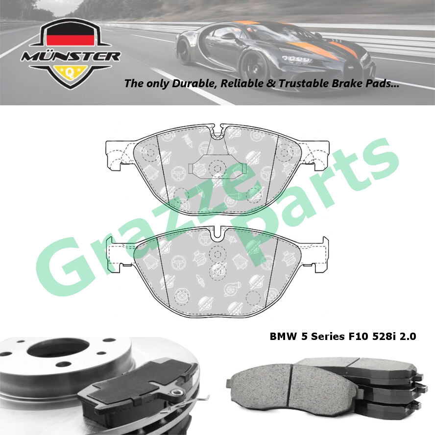 Münster Disc Brake Pad Front for BMW 5 Series F10 528i 2.0 2012-2015 N20B20A F10 535i 3.0 2012-2015 