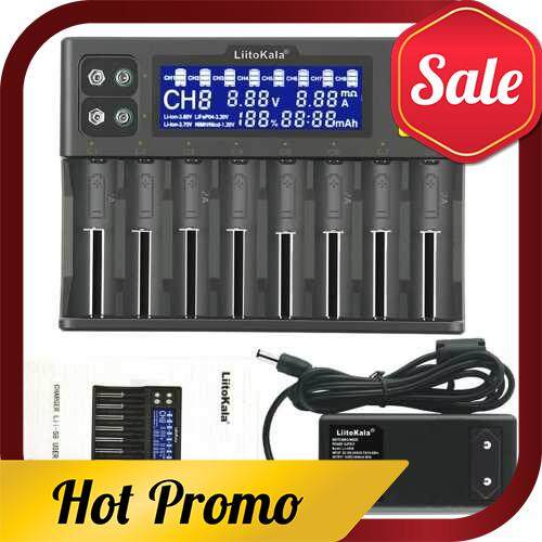 LiitoKala lii-S8 Battery Charger Li-ion 3.7V NiMH 1.2V Li-FePO4 3.2V IMR 3.8V charger for 18650 2665
