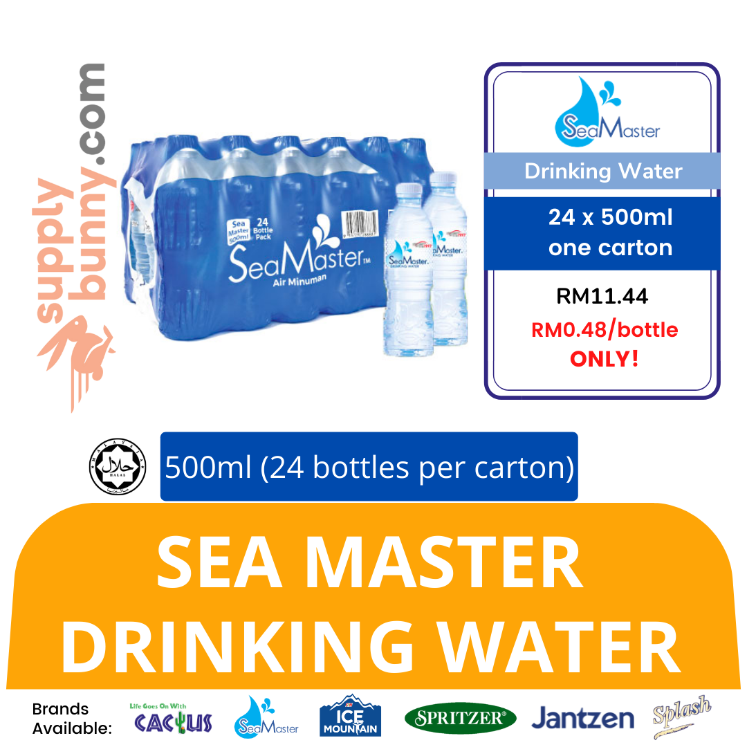 Sea Master Drinking Water (500ml X 24 bottles) (sold per carton) 饮用水 PJ Grocer Air Minuman Sea Master