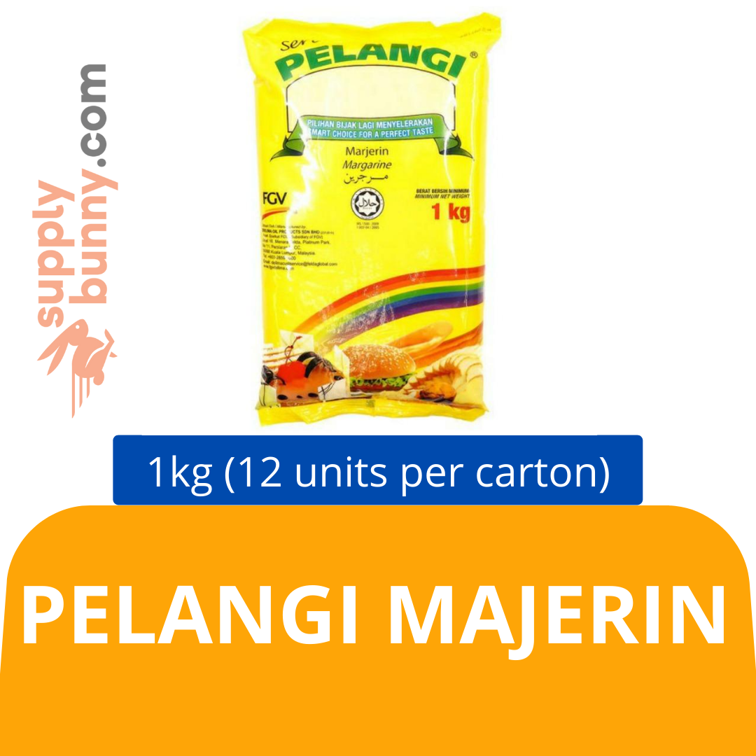 Pelangi Majerin  (1kg X 12 packs) (sold per carton) 人造植物性牛油 PJ Grocer Majerin Pelangi