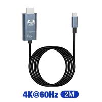[Local Shipment] KEBIDU Type C To HDMI-Compatible Adapter Cable Type C 4K 60Hz HDMI-Compatible Converter Cable For Projector PC Laptop Tablet
