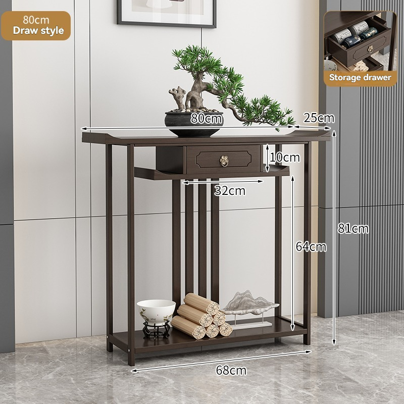 Console Table Classic Chinese Style Narrow Zen Hall Altar Living Table Entryway Accent Table with Drawer Meja Hiasan