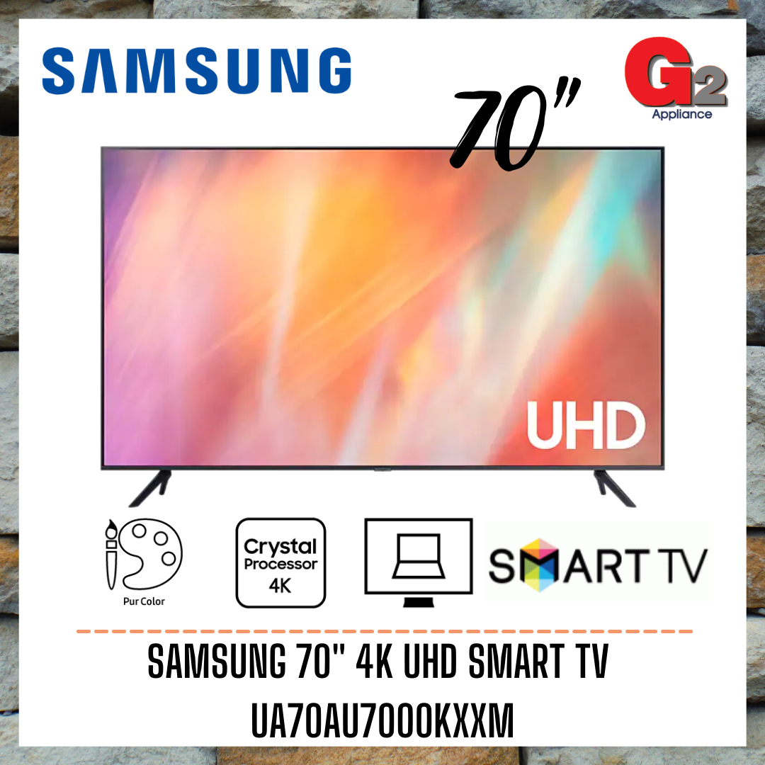 SAMSUNG (AUTHORISED DEALER) 70” 4K UHD SMART TV  UA70AU7000KXXM