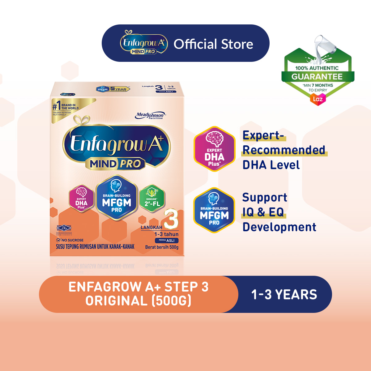 Enfagrow A+ Step 3 (1Y+) Original/Vanilla Milk Formula Powder (500g)