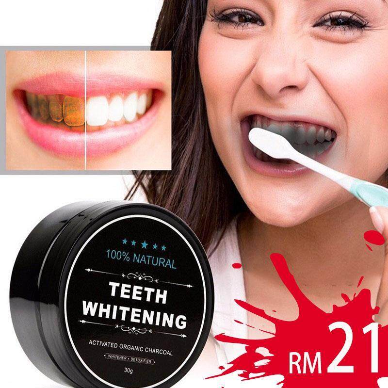 ?Readystock?Teeth Whitening Powder Organic Charcoal Bamboo Amour Natural