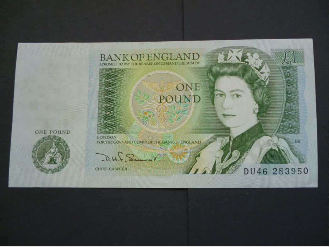 [Loh Banknote] England 1 Pound 1981 - 1984 QEII Great Britain #2