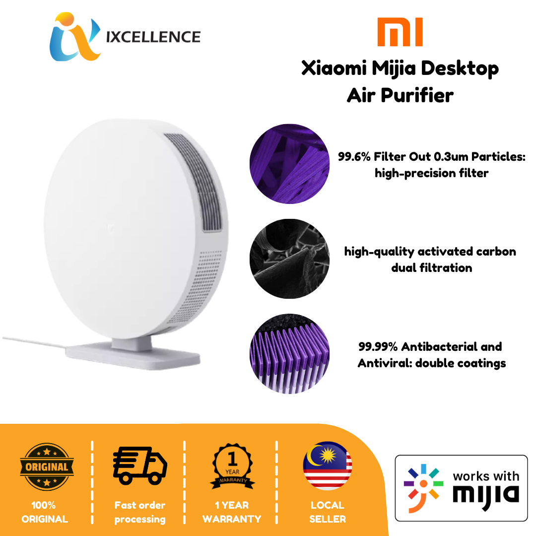 [IX] Xiaomi Mijia Desktop Air Purifier Portable Air Cleaner Antibacterial Dust Filtration
