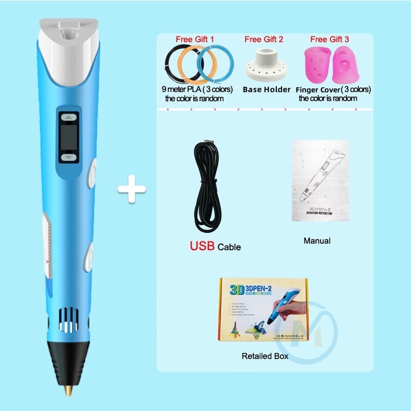 3d pen printer machine Doodle Arts Craft RBT Starter Kit Pen DIY Filament 3D drawing printer for kids/3d pen filament Smart Childrens Gift