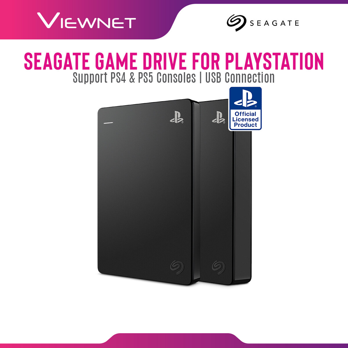 Seagate Game Drive For PS4 / FireCuda Gaming Drive Portable External USB 3.0 Hard Disk for PS4 / PS5 / XBOX / PC