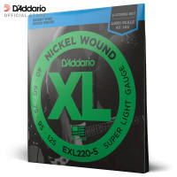 DAddario EXL220-5 Nickel Wound 5-String Bass Strings Super Light 40-125 Long Scale
