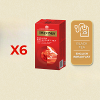 TWININGS English Breakfast Black Tea (25s x 2g)  Teh Hitam