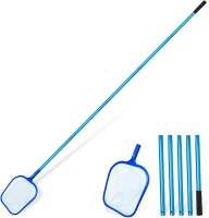 SANLIKE Swimming Pool Skimmer Net Basket with Long Aluminum Pole Extend 231.14cm Fine Mesh Rake Netting for Cleaning Swimming Pool Spa Pond Leaf Debris