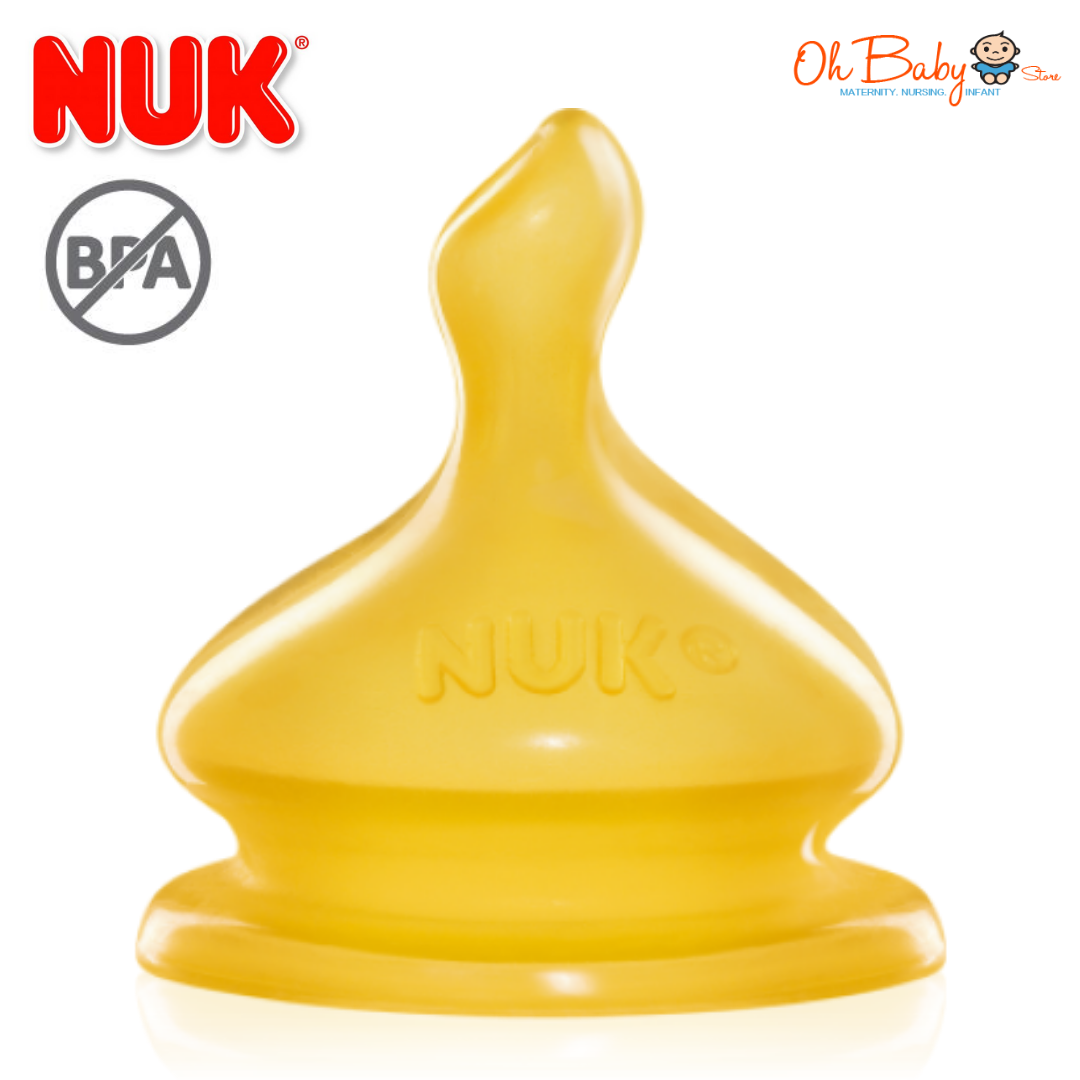 NUK - Premium Choice Wide Neck Latex Teat (0-6m) 2pcs S1-L | Oh Baby Store