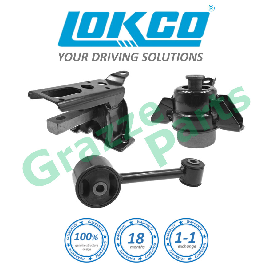 (3pc) Lokco Engine Mounting Set for Perodua Alza 1.5 3SZ-VE I4 2009-2021 Myvi Lagi Best 1.5 3SZ-V4 I