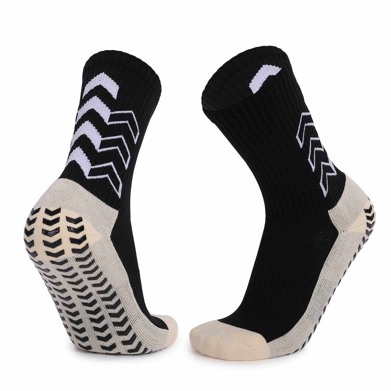 BEST SELLER Sport Cushioned Socks Non Slip Grip for Basketball Soccer Ski Cycling Athletic Socks (Black)