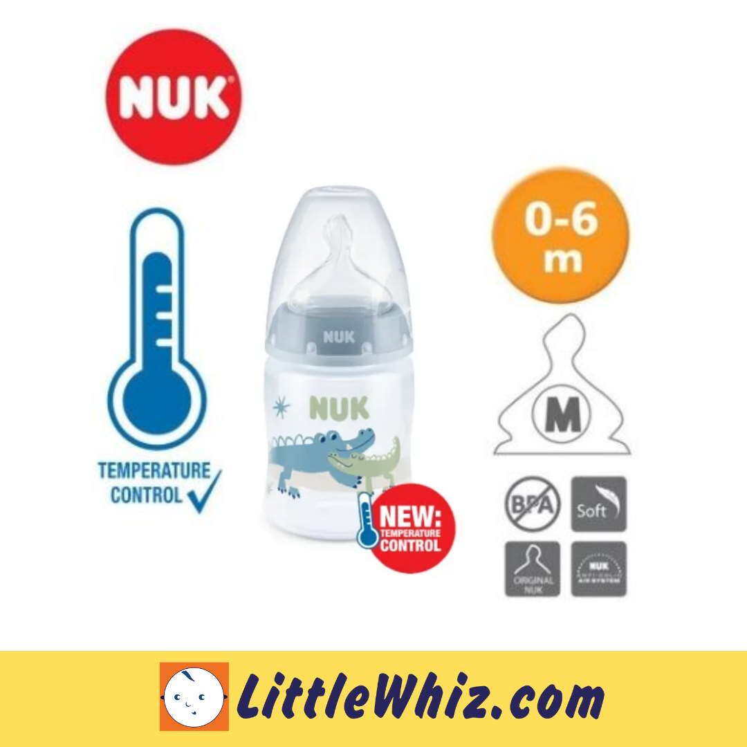 Nuk: Premium Choice+ PP Wide Neck Feeding Bottle With Temperature Control | 150ml | 300ml