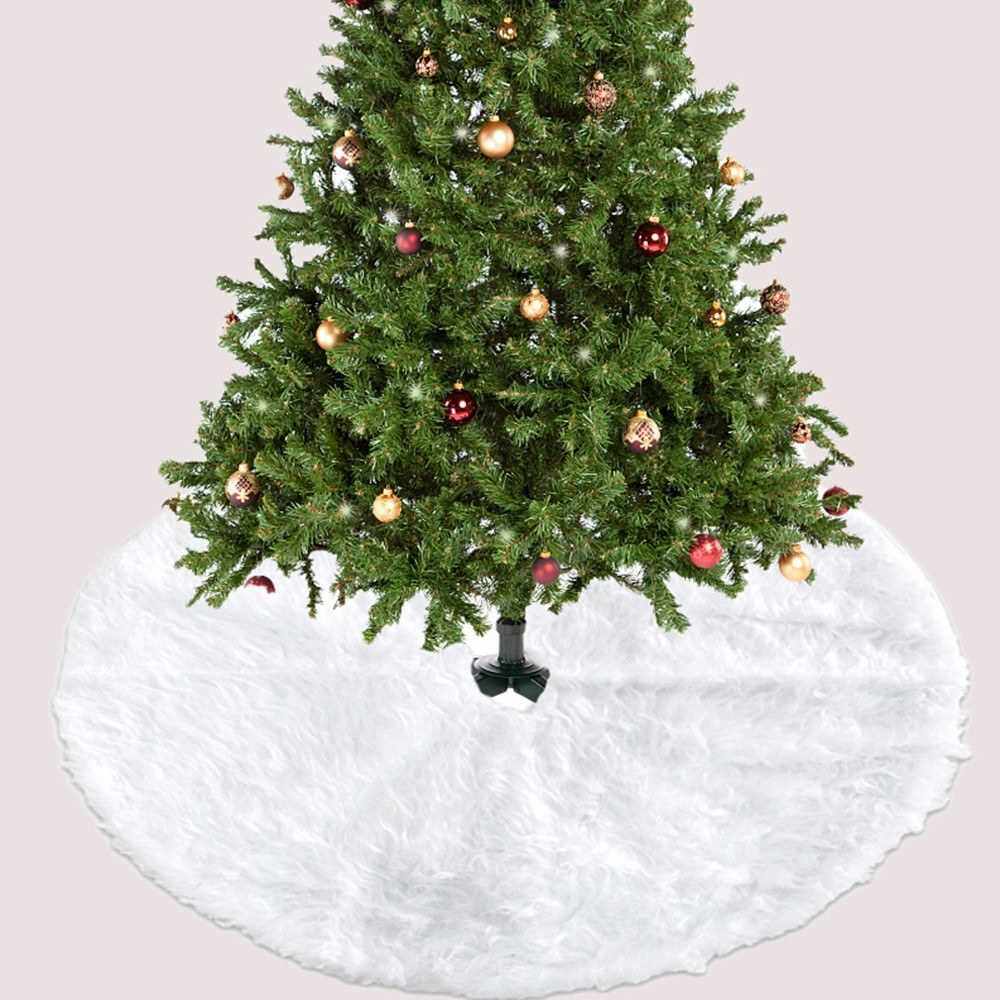 Christmas Tree Skirt Mat Party Snow Mat Cover Home Party Xmas New Year Decor 