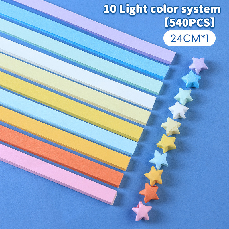 540pcs Origami Star Paper Strips Multicolor Lucky Star Paper Strips Hand Crafts Colorful Star Decoration Birthday Decoration Present