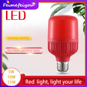 E27 Emergency LED Bulbs - 5W, 10W, 15W Red Light