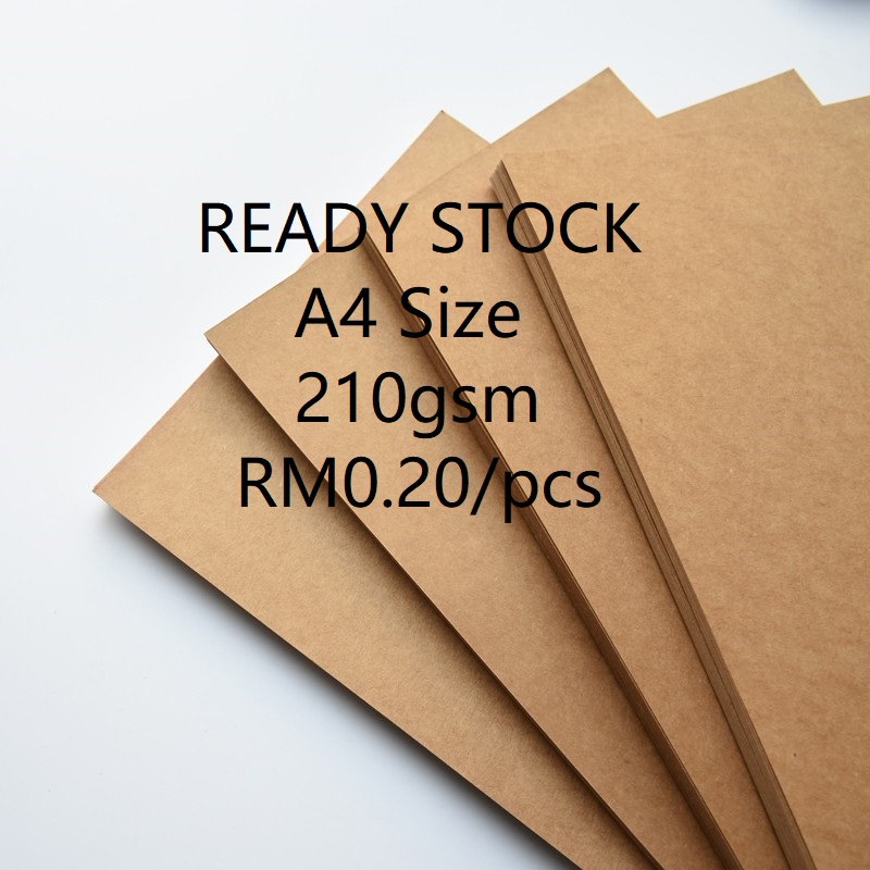 Kraft Paper A4 / Kertas Kraft / Craft Paper / Craft Card / Brown Card / Brown Paper / Kraft Card