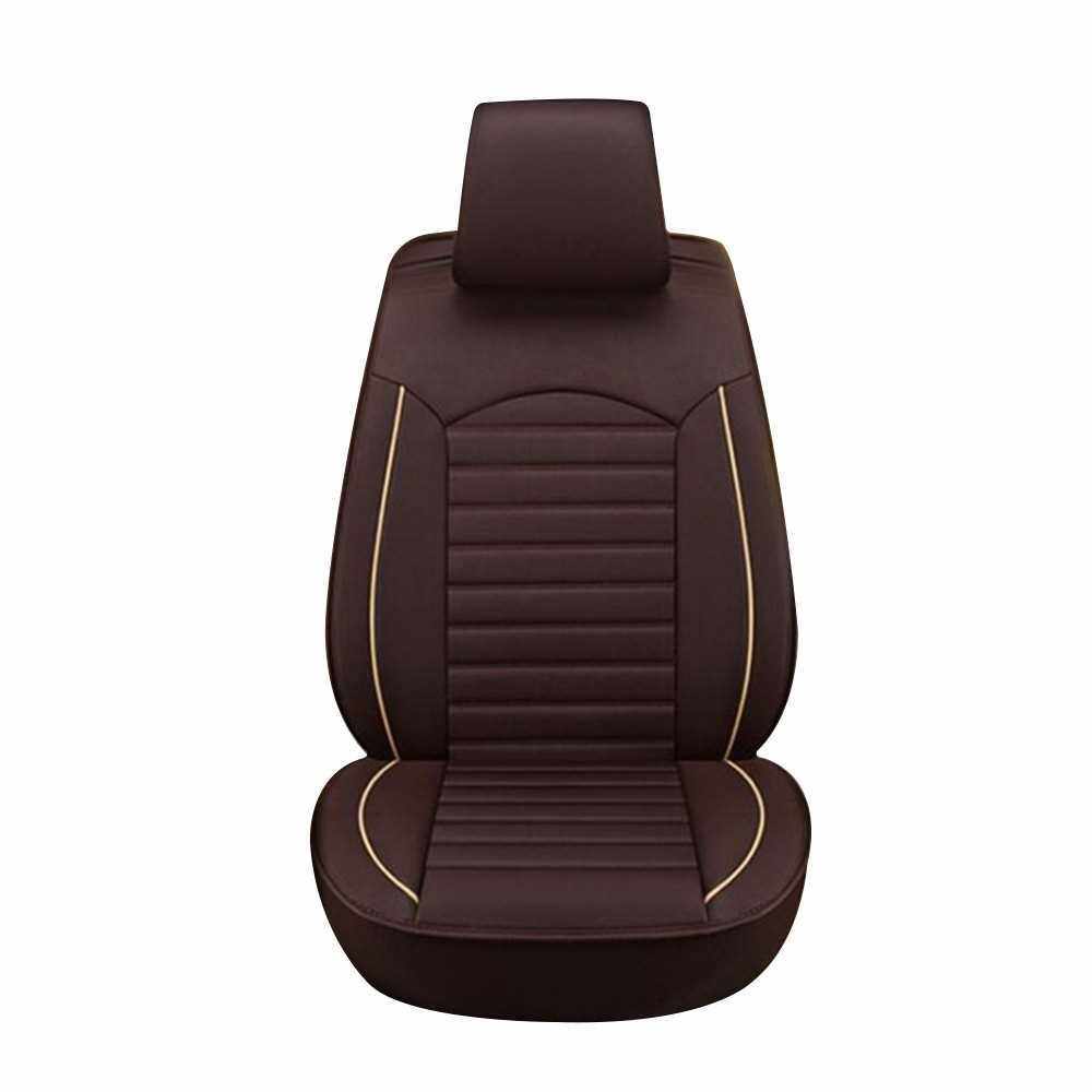 PU Leather Auto Seat Cover Universal Car Front Seat Car Seat Protector Car Interior Accessories (Coffee)